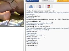 French girl with red panties plays with pussy on cam