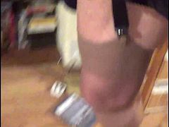 walking (tottering) in my new heels