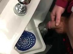 Urinal pissing - video 2