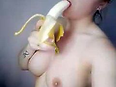 Mariana Sucking Banana