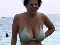 Hot Milf in Bikini at The Beach