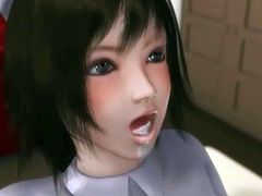 3D anime nurse swallows sperm