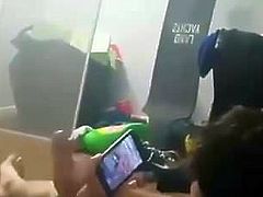 Watch my friend cumming while he's watching porn