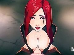 Horny Animation RedHead Big Tits Sex
