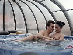 OLD4K. Tender Sex in Jacuzzi