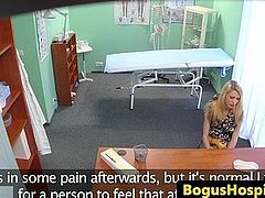 Doctor pussy licks patient to check orgasm