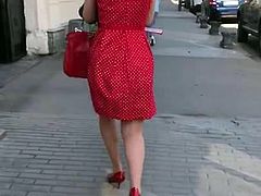 Woman in red