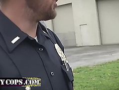 Dark lad acquires group-fucked by 2 cops