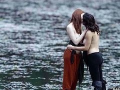Lesbian adventures on wooden raft