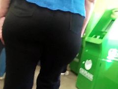 Two big asses milfs in bank