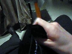 Blowing my load inside a sheer sock from my previous video