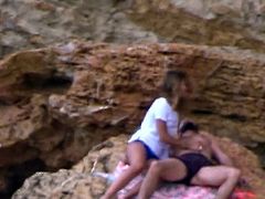 Beach Voyeur - Young couple playing (pt1)