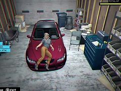 Watch Dogs - Sexy Lady taking selfie on car