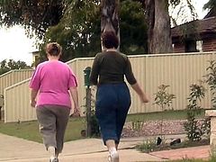 Pear Mature Walking And Jiggling With  A Deep Wedgie VPL