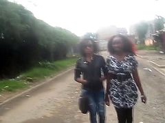 Real, young black lesbians fingering each other's pussy in Africa in this amateur black lesbian sex video.