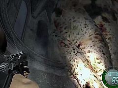 Resident evil 4-Glitch WHAT! happen to you Leon