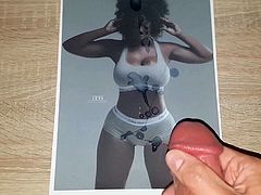 Cum Tribute on Mona Venus Big Black Tits Instagram Model