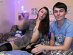 College pair sex webcam show