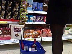 Blonde tesco shopper