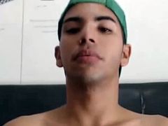 Amateur young gay threesome blowjob and face fucking