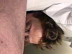 Hotel engulf and cum in face hole