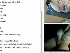 Babe Moves her Panties Aside on Omegle