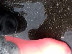 His barefeet vs Puddle