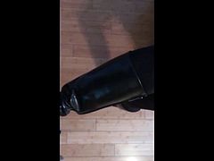 my wife jerks me good in boots and nylons
