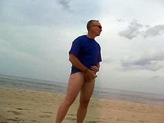 Nude Beach Masturbation and Cum Shot