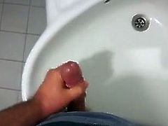 jerking-off in toilet