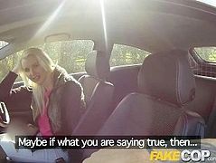 Fake Cop Copper fucks blonde with no licence