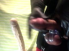 MASTURBATION COCK RING BUT PLUG IN ASSHOLE