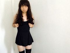 Cute sissy crossdress cumming with masturbation