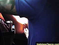 HelplessTeens.com Marina Angel hitch ride for bdsm and outdoor teen sex