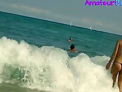 Big Boobs Amateurs Beach Voyeur Video