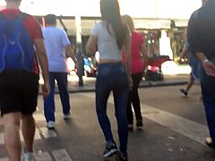 sweet candid tight jeans girl hot slut