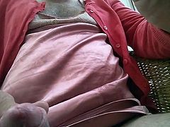 wearing her Satin and Cardie