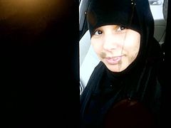 hijabitch gueule a sperme flaque de sperme tribute
