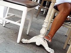 mif sexy legs feets upskirt under table