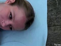REAL GERMAN YOUNG COUPLE Filmed while Fuck OUTDOOR