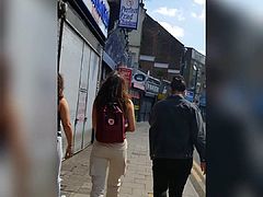 Colombian ass x3 candid.  Smoking and going shopping