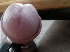 Choking my cock with......a cockring lol