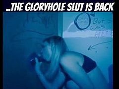 Married Blonde Slut Wife Back Again at  Gloryhole for More