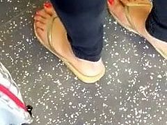 Candid feet --- Arab girl