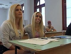 College students fuck their professor in class in front of colleagues