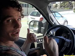 Julz wanted to go to the beach, but Robby didn't. Still, he went along with it for her sakes, and she's a grateful person. Once she was done for the day, they went back to the car. From there, she decided to show him how much today's trip meant to her.