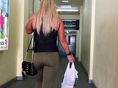 Perfect Blonde Ass Walking Candid