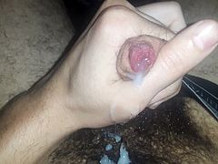 Precum, wanking and cumming hard (tight foreskin)