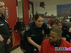 Officers Smith and Jane fuck a suspect