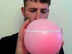 Balloon Fetish - Luke Rim Acres Blowing Balloons